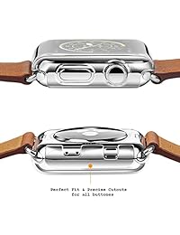 Josi Minea iWatch 4   Carcasa protectora de ajuste a presión con protector de pantalla integrado, a prueba de golpes y antiarañazos, transparente