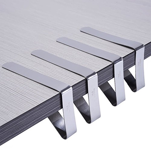 image for YouTensils 12 Strong Stainless Steel Tablecloth Clips (1.5