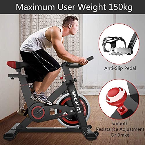 Dripex Exercise Bikes (2021 New Version), Indoor Cycling Bike, Stationary, Bidirectional