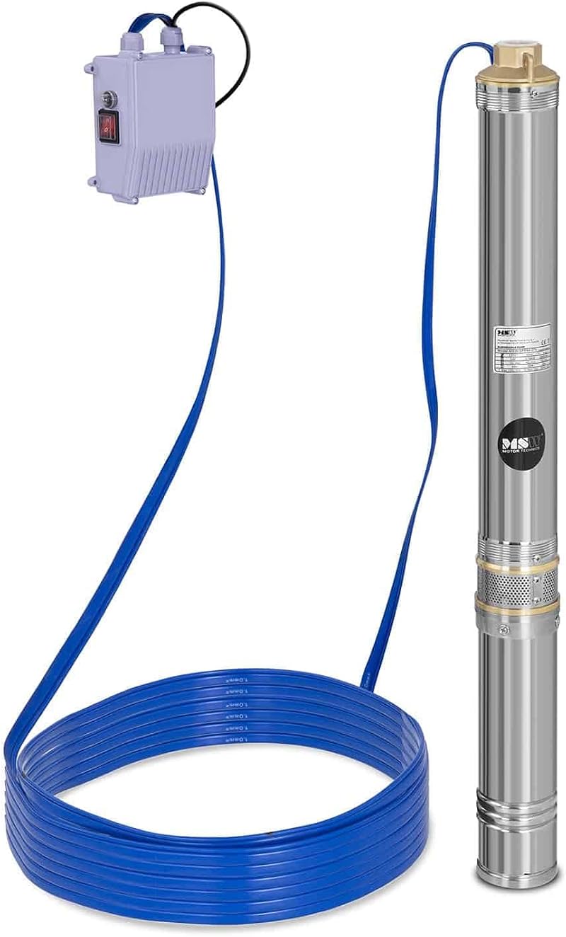 MSW Motor Technics Deep Well Submersible Pump 4800 l/h 750W 91m Stainless Steel