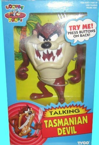 Looney Tunes - 6" Talking Tasmanian Devil Figure (1993) by Tyco