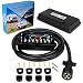 WATERWICH Heavy Duty 7 Way Trailer Plug Cord with 7 Gang Junction Box 8 Feet Harness Inline Copper Blade Wire Connector Weatherproof for RV Tow Truck Commercial Vehicle (8 Feet with Junction Box)