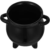 MAGICLULU Witches Cauldron Ceramic Candy Jar Mini Halloween Treat Bucket for Parties Christmas and Birthdays Unique Witch Pot Design