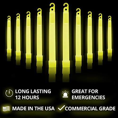 Cyalume Yellow Emergency Glow Sticks Premium 6” SnapLight Survival