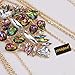 Holylove Women Rhinestone Body Jewelry Neckalce Colorful, Body Chain Neckalce for Women Novelty Costume Fashion Jewelry 1 pc with Gift Box- HLBN0001 Colorful