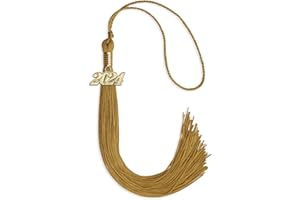Endea Graduation Single Color Tassel with Gold Date Drop (Antique Gold, 2024)