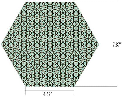 iPrint Hexagon Wall Sticker,Mural Decal,Moroccan Decor,Arabic Design Geometry Ornament Classic Interior Art Vacation Tourism Gateway,for Home Decor 4.52x7.87 10 Pcs/Set
