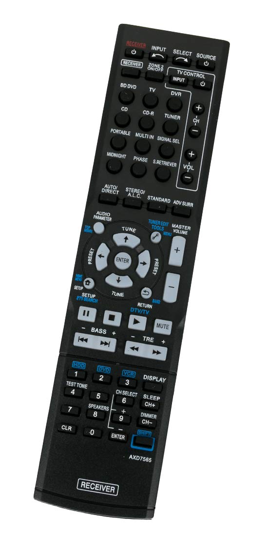 ALLIMITY AXD7565 Remote Control Replacement for Pioneer AV Receiver SX-319V-K VSX-519 VSX-519V-K VSX-520-S SX-319V VSX-519V VSX-520-K