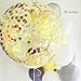6 Big Balloons - 36 Inch Round Balloons - Giant Latex Balloon with Gold ConfettinLatex Glitter Balloons for Wedding/Birthday Party Decorations, Photo Shoot and Festivals Christmas Decorations