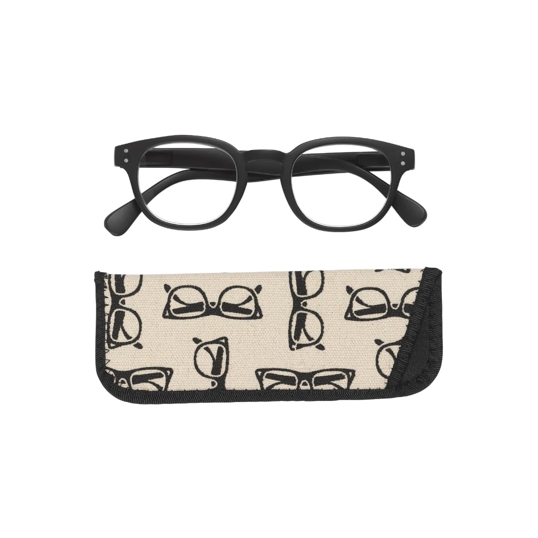 Manicare Reading Glasses, In Thick Black Frame Design with +3 Glass Strength