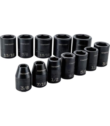 CRAFTSMAN Deep Impact Socket Set, SAE, 1/2-Inch Drive, 6