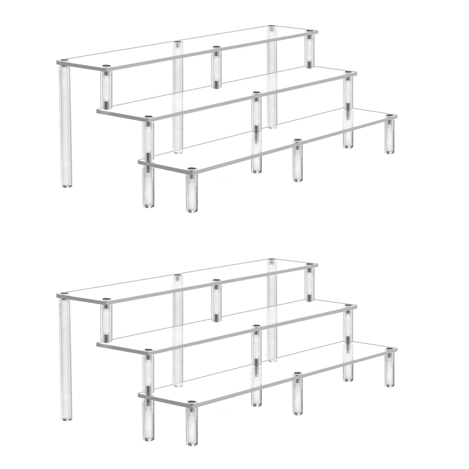 Acrylic Riser Display Shelf,3 Tier Display Riser for Amiibo Funko POP ...