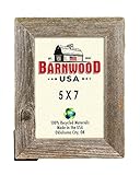 BarnwoodUSA 5 by 7 Inch Picture Frame Rustic Reclaimed Wood 1 ¼ Inch - Wide with Easel Back and Glass