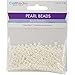 Craft Medley 480 Piece Acrylic Pearl Beads, 4mm, Ivory