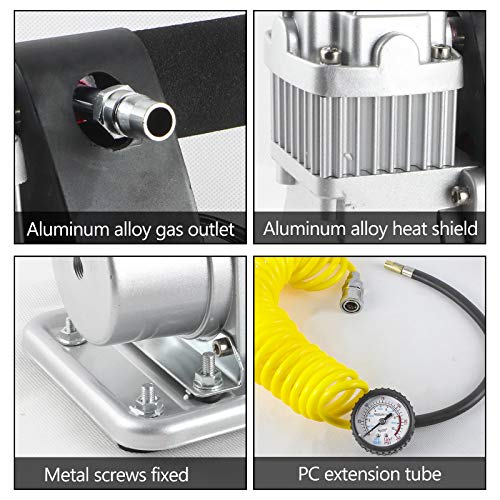 Mrcartool Click Image to Open expanded View Portable Air Compressor, 12v 480W Heavy Duty Air Pump, Tire Inflator 150-200 PSI for Road Vehicles, Trucks, RVs, Bikes and Cars (12V S) - Thumbnail 6