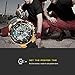 cofuo Mens Digital Sports Watch with Military Army LED Casual Unusual Analog Quartz Wristwatch Water Resistant with Alarm Stopwatch Calendar Luminous Watches - Gold