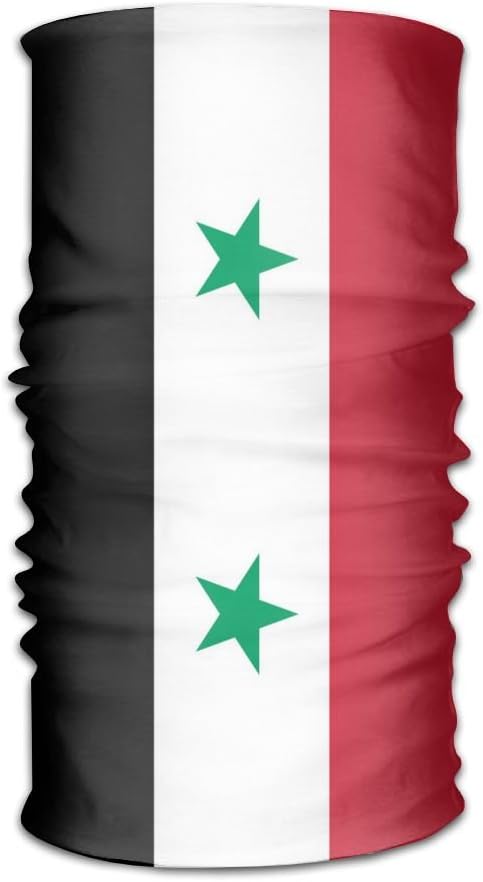 PIOL Flag of Syria Headwear Caps Elastic Head Wrap Scarf Hair Band Hats