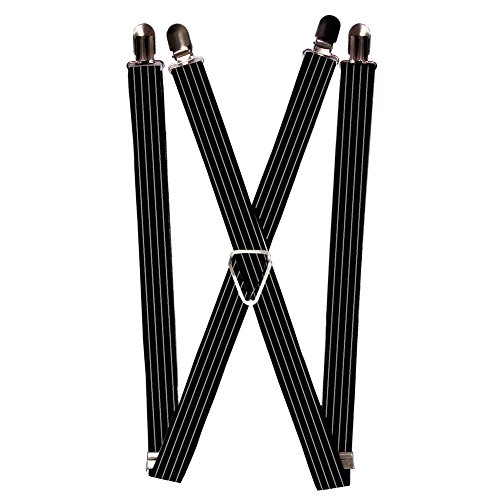 Black and White Horizontal Stripes Striped Pattern Suspenders