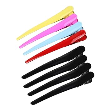 Amazon Com Frcolor 8pcs Duckbill Beak Hair Salon Clip Metal