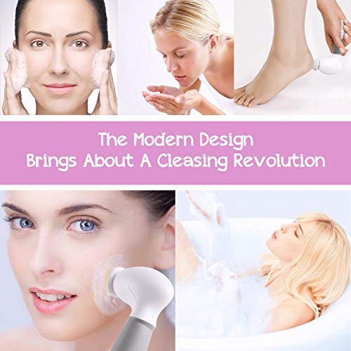 Facial Brush, Body Skin Cleansing System, Spin Brush for Face & Body Deep Cleansing, Gentle Exfoliator, Skin Care Electric Massager/Scrubber