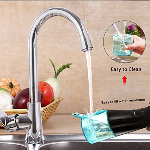 Electric Water Flosser Oral Irrigator Cordless Charger Nozzle Flossers 220V Jet Parts for Teeth IPX7 200ML FDA UBTKEY - Thumbnail 4