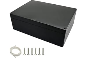 HoHaing Project Box IP65 Waterproof Dustproof Junction Box ABS Plastic Enclosure Box for Electronics Black Outdoor Project 10