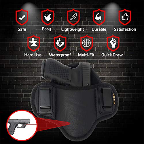 Left-Handed IWB Holster For Ruger LCP .380 With Laser - Leather & Suede, Appendix Or Hip Carry