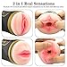 Male Masturbator Cup, Pocket Pussy Stroker with 2-in-1 Vagina and Oral Masturbation, 10 Vibration Realistic Textured Vagina Vibrating Stroker Mens Sex Sexual Toy Massager for Male Men Couples (1)