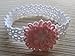 CROCHET PATTERN White Lacy Headband with a Pink Flower for a Girl