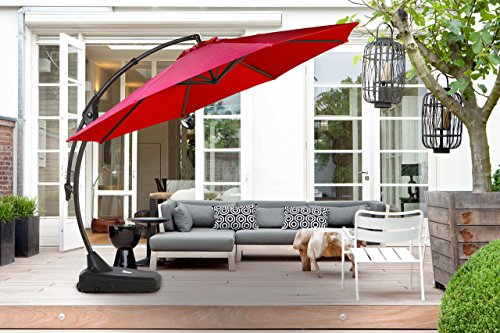 Grand Patio Deluxe 10 Ft Curvy Aluminum Offset Patio Umbrella Import It All