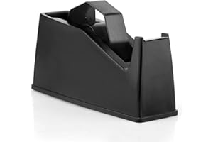 AWEI AZHI Heat Tape Dispenser, Masking Tape Dispenser, Holder Fits 1" and 3" Core, 6.8 x 2.2 x 3.4 Inch, Desktop Tape Dispenser, Heat Tape for Sublimation(Black)