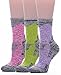 Leotruny 3pairs Women's Lightweight Cushion Hiking Camping Socks