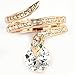 FC JORY Rose Gold Plated CZ Crystal Snake Statement Cocktail Ring (8)