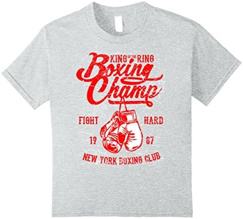 Kids Fight / Boxing / Champ / King Of The Ring T-Shirt 10 Heather Grey