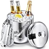Ice Bucket, HOKEKI Stainless Steel Insulated Double