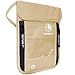 VENTURE 4TH Passport Holder Neck Wallet with RFID Blocking Nylon Lining - Hidden Neck Pouch for Travel (Beige)