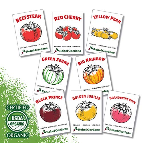 Heirloom Tomato Seeds - 8 Varieties of Organic Non GMO Seed for Planting Home Garden