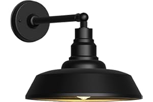 Franing Large Barn Light Outdoor Gooseneck Barn Light (Black, 8083-07)