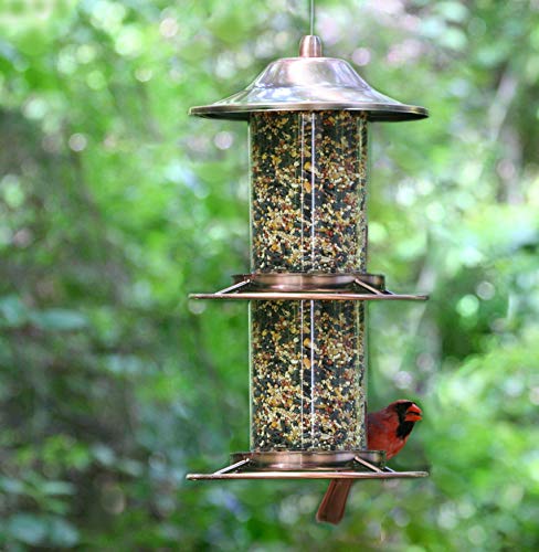 Perky-Pet 325C 2-Tier Copper Panorama Bird Feeder Perky-Pet 325C 2-Tier Copper Panorama Bird Feeder