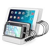 Likisme 8-Port USB Charging Station Dock 2.4amp High-speed USB Charger for iPhone 7 6s Plus, iPad Mini 2 3 4 iPad Air 2, Galaxy S / Note Series, Galaxy Tab, LG, Nexus, HTC Huawei and More