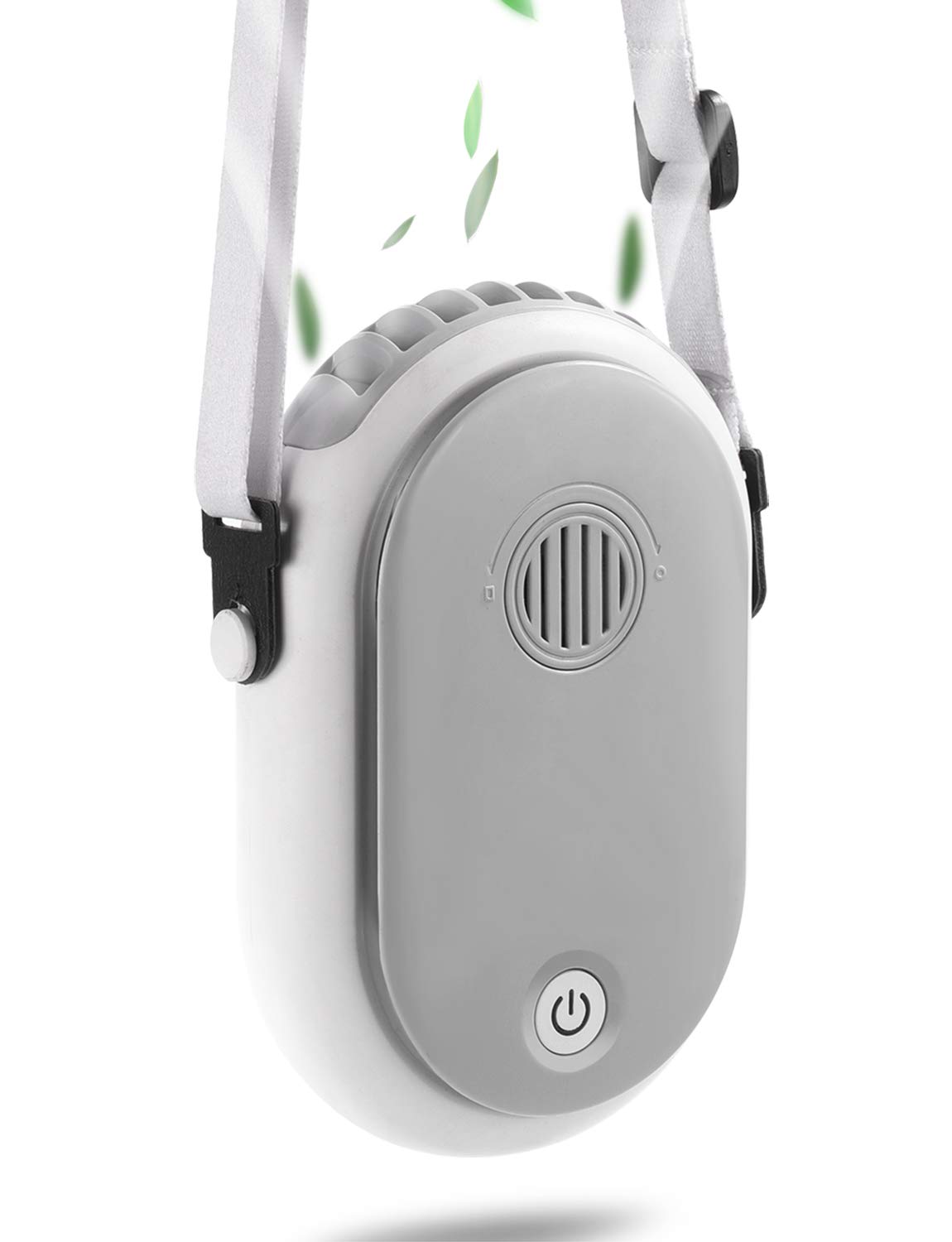 Photo 1 of Portable Hanging Neck Fan Wearable Personal Fan Battery Operated USB Rechargeable 3 Speed Mini Handheld Air Conditioning Cooling Refrigeration Necklace Fan for Women Eyelash Camping Outdoor(White))