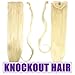 Human Hair Ponytail Extension Wrap 20” 100% Real Remy Premium Grade AAAAA 80 Grams Long Straight Human Hair Silky Soft by Knockout Hair (#60 Lightest Blonde)