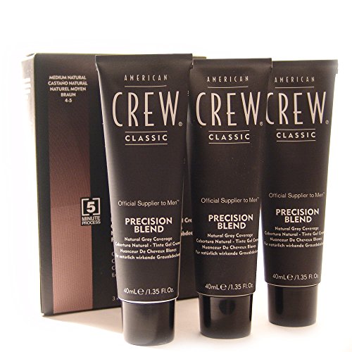 AMERICAN CREW Precision Blend Natural Gray Coverage 3x40ml 4-5 MEDIUM NATURAL by American Crew