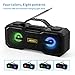 Portable Radio, Boombox, with FM Radio RGB Color Changing Light Bluetooth Speakers,USB/TF/AUX/BT Input,Wireless Hi-Fi Stereo Pairing,USB Rechargeable Durable Design Backyard,Outdoors,Travel,Home Partythumb 1