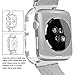 Apple Watch Band Milanese Loop, LikeItY Stainless Steel Replacement Strap iWatch Magnetic Band with Metal Case Cover for Apple Watch Series 2 Series 1(42mm Siliver)