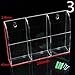 KINGSO Wall Mount 3 Tier Acrylic Remote Control Storage Holder Organizer