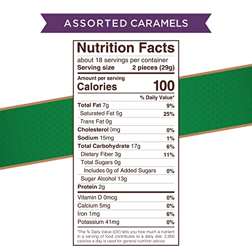 RUSSELL STOVER SUGAR-FREE ASSORTED CHOCOLATE CARAMELS, 1.1 POUND (PACK OF 1)