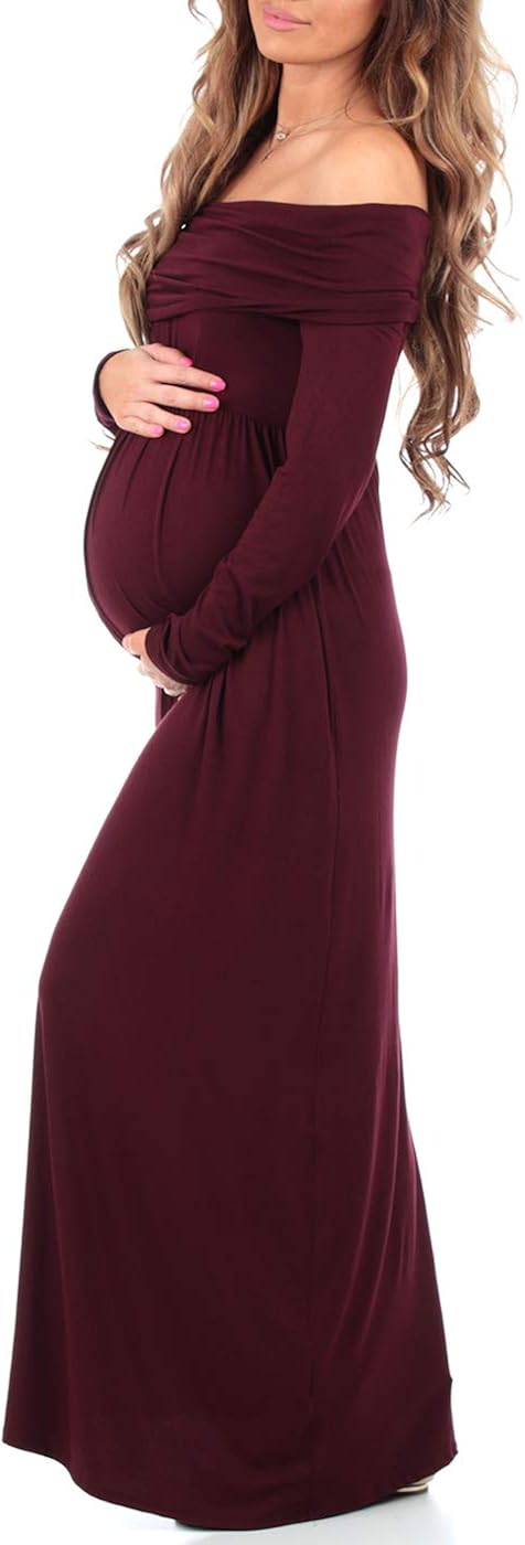 Cowl Neck and Over The Shoulder Maternity Dress at  Women’s Clothing store