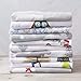 Stratton Collection Extra Soft Printed 100% Cotton Flannel Sheet Set. Warm, Cozy, Lightweight, Luxury Winter Bed Sheets. By Home Fashion Designs Brand. (Queen, Moose)