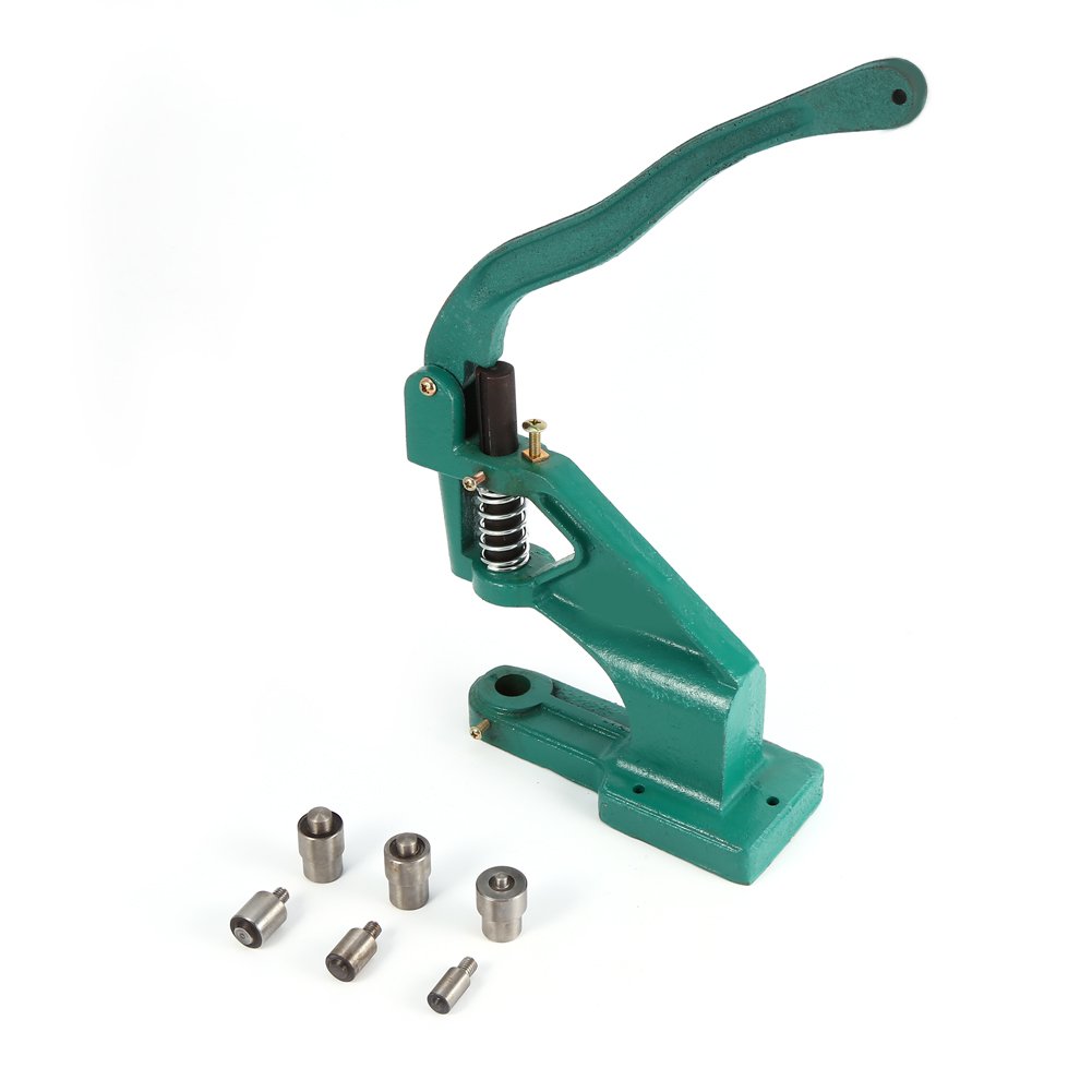 Hole Punch Hand Press Machine Eyelet Punch Rivet Press Snap Button Press Hand Press Rivet Eyelet Hand Press Grommet Machine with 3 Casting Moulds, 6/10/12 mm